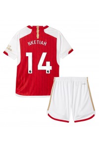 Arsenal Eddie Nketiah #14 Jalkapallovaatteet Lasten Kotipeliasu 2023-24 Lyhythihainen (+ Lyhyet housut)